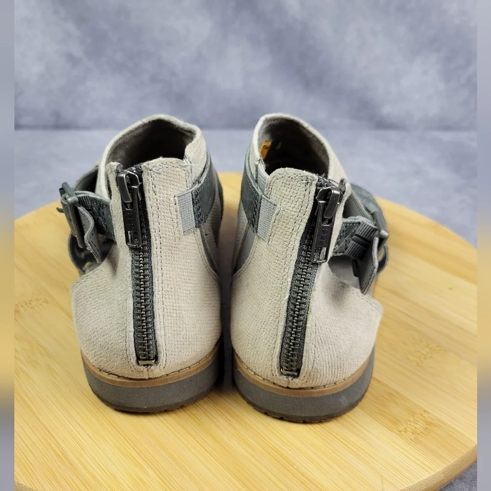 CATERPILLAR CAT Sunswept Gladiator Sandals Women's SIZE 7.5W Grey‎ Shoes Leather